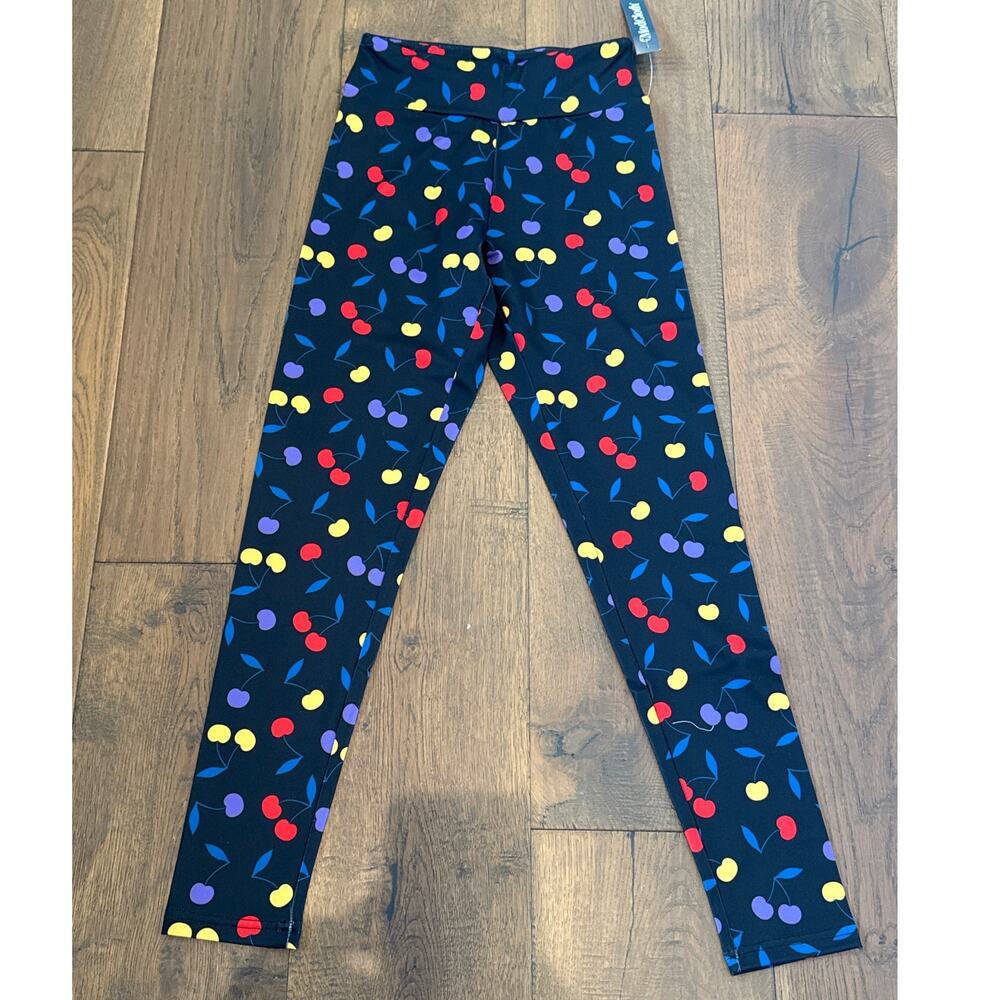 Modcloth Keeping it Cardio Cherry Bomb Graphic Fun Print Leggings Women's XS NWT